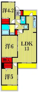 ベルシェ壱番館【2階】の間取り