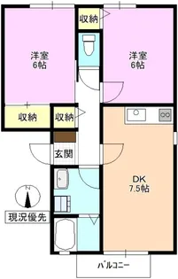 コーモドST A棟【1階】の間取り