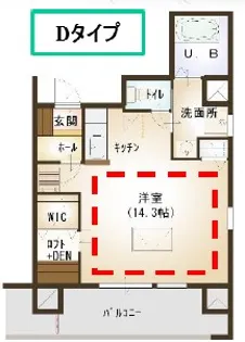 ルネスロマネガーデン(Dタイプ)【4階】の間取り