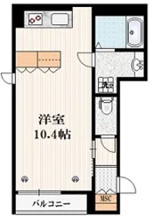 ニッセン・コンフォート6【2階】の間取り