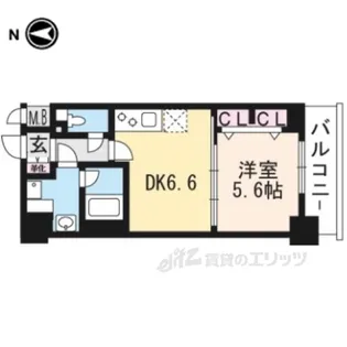 ベラジオ雅び京都西院【7階】の間取り