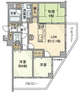 日神パレステージ立石第3【2階】の間取り