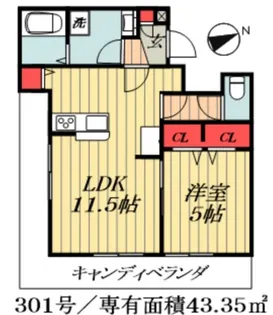 ドエル下総中山【3階】の間取り
