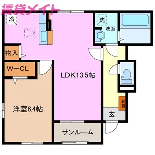 ストロベリーキャンドル【1階】の間取り