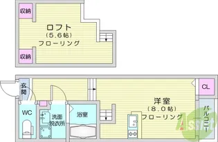 Plumeria Sendai【2階】の間取り
