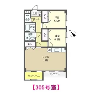 ラ・リヴェール【3階】の間取り