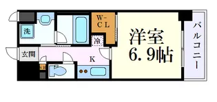 シーズンフラッツ矢場【6階】の間取り