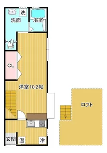 コテージ・オオクラII【2階】の間取り