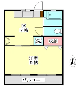 ハイム篠【3階】の間取り