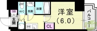 ワールドアイ神戸WEST【14階】の間取り