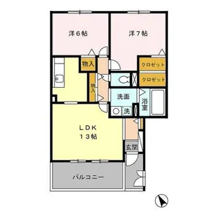 フレッシュタウン21【2階】の間取り