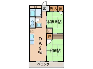 マンション幸C棟【3階】の間取り