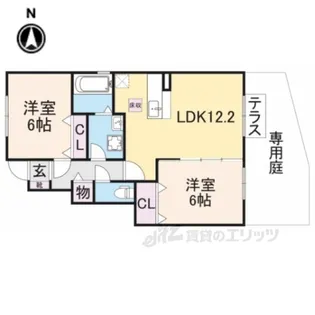 ヴィルヌーブD棟【1階】の間取り