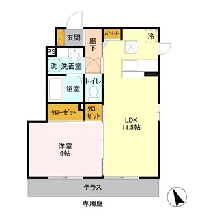 サンホープ倉 A【1階】の間取り