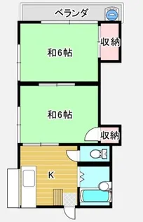 ハイツトリバース【2階】の間取り