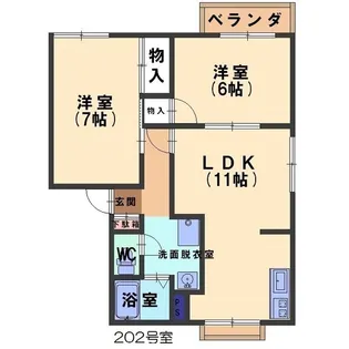 フレグランスSABU【2階】の間取り