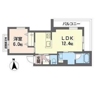 ユイロ中津【3階】の間取り