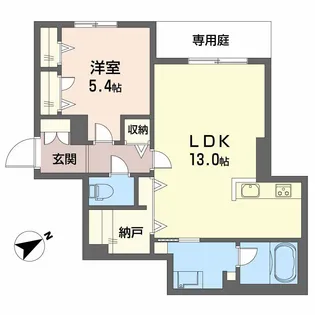 カーサ・アチェロ【1階】の間取り