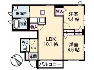 Maisonりんご【1階】の間取り