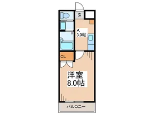 カーサフェリージュ【1階】の間取り