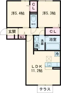 イオメール折尾 B棟【1階】の間取り