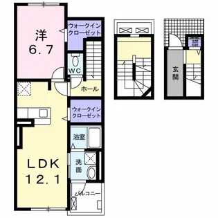 カミング小芝 A棟【3階】の間取り