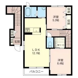 エスポワールおおたかA【2階】の間取り
