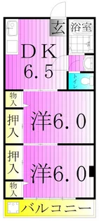 国井ハイツ【4階】の間取り