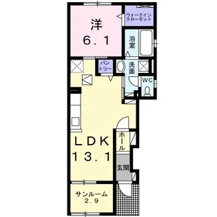 ストラータA【1階】の間取り