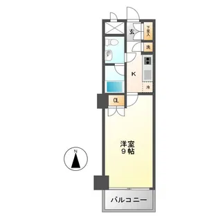 スクエア名駅南【4階】の間取り