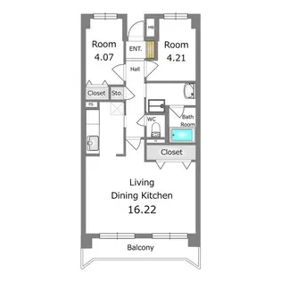 LIBERTY OAK【7階】の間取り