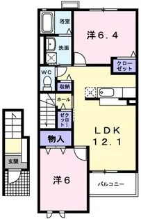 グランツ ミッテII【2階】の間取り