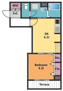 CASA FORTUNA【1階】の間取り
