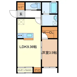 Crescent(クレセント)【2階】の間取り