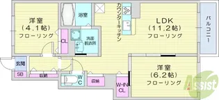 ミーティア【1階】の間取り