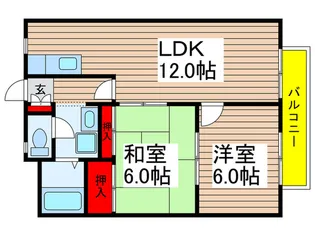 シティハイツ稲垣【2階】の間取り