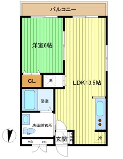 ハイツ鷺沼【3階】の間取り