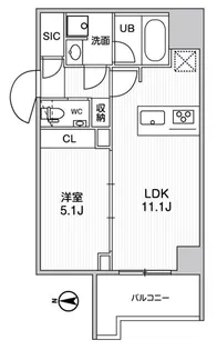 グラシアプレイス錦糸町【3階】の間取り