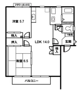 オルデンヴィレッジB棟【2階】の間取り