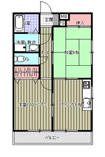 シーバード【3階】の間取り