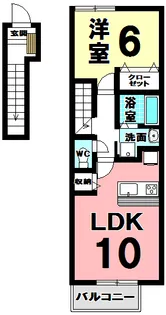プレジール大島【2階】の間取り
