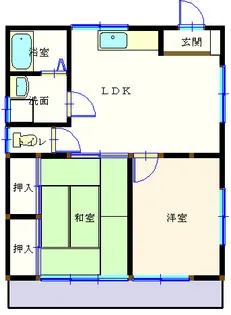 第一村山ハイツ【1階】の間取り