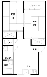 老野森コーポラス A棟【2階】の間取り