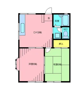 スカイハイツ秋元II【1階】の間取り