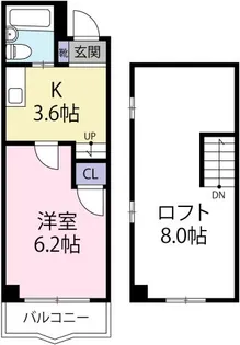 アメニティ仲之町【5階】の間取り