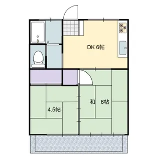 西窪グリーンハウス【2階】の間取り