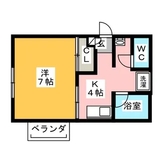 プロパティ橋詰【1階】の間取り