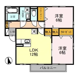 フローレス桜【2階】の間取り