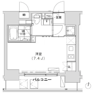 グランディオ―ル広尾テラス【12階】の間取り