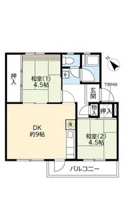 UR逆瀬川【2階】の間取り